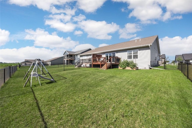 780 Brook Ridge Ave, North Liberty, IA 52317 - rear view of property with a fenced backyard and a deck