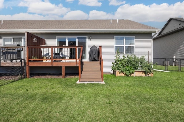 780 Brook Ridge Ave, North Liberty, IA 52317 - back of property with a deck and roof with shingles