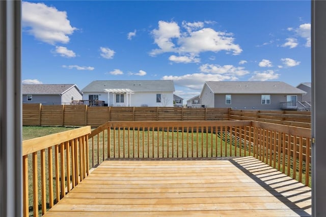 2903 Belle St SW, Cedar Rapids, IA 52404 - deck featuring a residential view and a fenced backyard