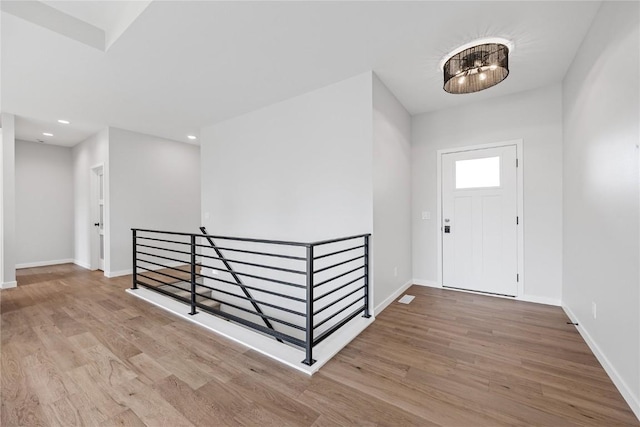 226 Mccarran Ave NE, Cedar Rapids, IA 52402 - foyer entrance with wood finished floors and recessed lighting