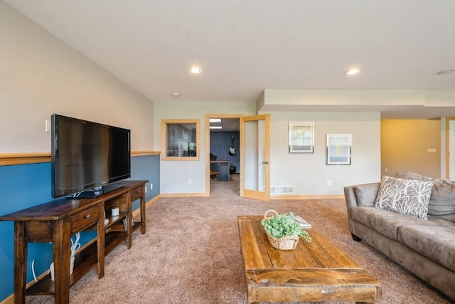 2654 Mulberry Ct, Marion, IA 52302 - living room featuring carpet flooring and recessed lighting