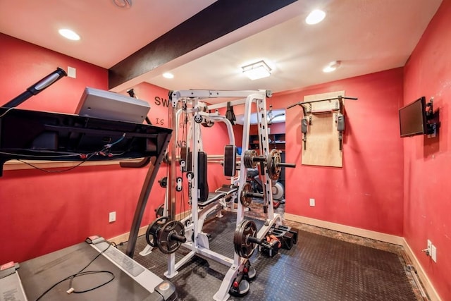 2654 Mulberry Ct, Marion, IA 52302 - workout area with recessed lighting