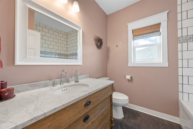 605 Alexis Ln, Marion, IA 52302 - bathroom featuring vanity and marble finish flooring
