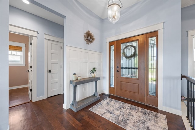 605 Alexis Ln, Marion, IA 52302 - foyer with dark wood-type flooring and baseboards