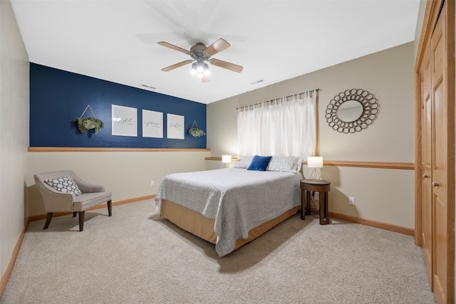 6845 Flint Rock Ct, Marion, IA 52302 - carpeted bedroom featuring ceiling fan and a closet