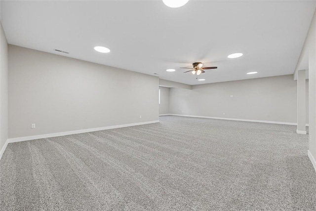 468 Chamber Dr, Anamosa, IA 52205 - unfurnished room featuring carpet, recessed lighting, and ceiling fan