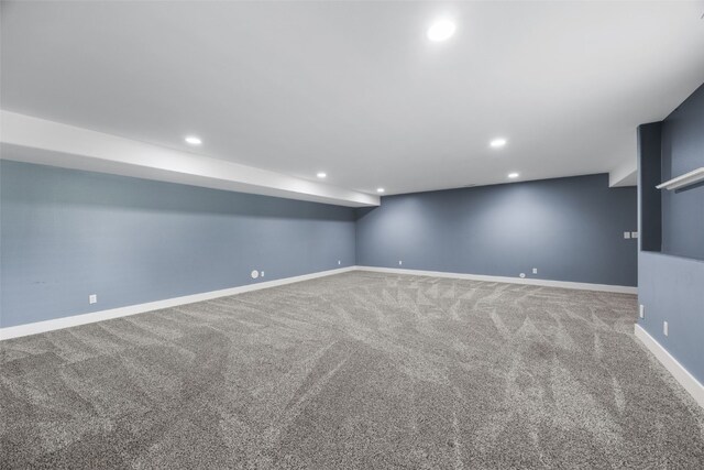 4310 Carpenter Rd NE, Cedar Rapids, IA 52411 - finished basement featuring carpet floors and recessed lighting