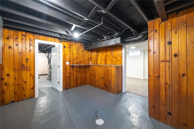 446 19th NW, Cedar Rapids, IA 52405 - finished basement featuring wooden walls