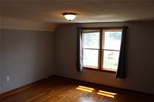 302 S Main St, Monticello, IA 52310 - bonus room featuring wood finished floors, healthy amount of natural light, a textured ceiling, and lofted ceiling