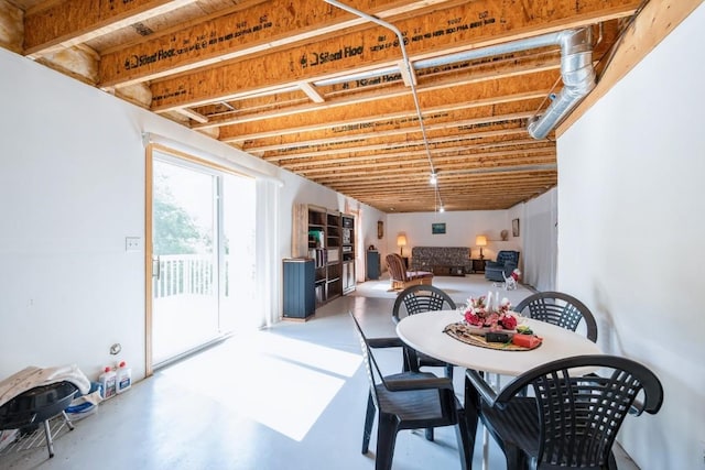 1827 Hamer Dr NW, Cedar Rapids, IA 52405 - dining room with finished concrete flooring