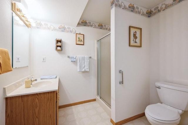 1827 Hamer Dr NW, Cedar Rapids, IA 52405 - full bath with vanity, a stall shower, and tile patterned floors