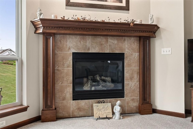2012 Radcliffe Dr SW, Cedar Rapids, IA 52404 - detailed view of carpet floors and a fireplace