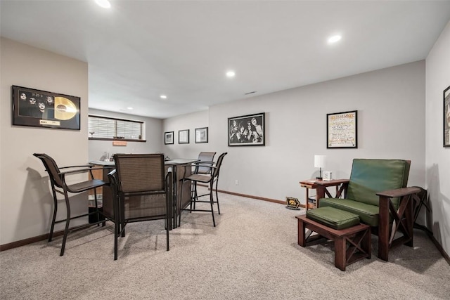 2012 Radcliffe Dr SW, Cedar Rapids, IA 52404 - carpeted dining space featuring recessed lighting