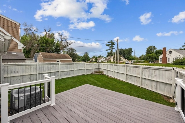 2500 D Ave NE, Cedar Rapids, IA 52402 - wooden deck with a fenced backyard