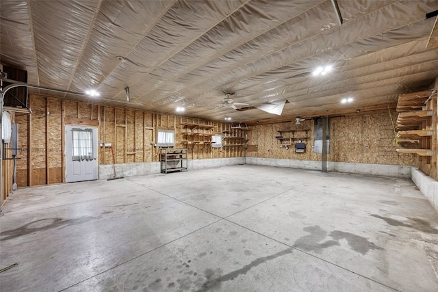 204 Northgate St, Shellsburg, IA 52332 - garage with ceiling fan