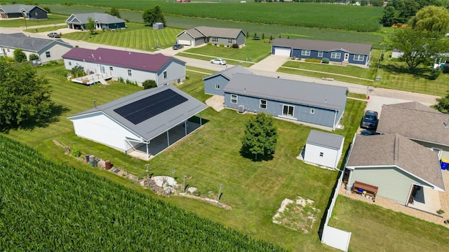 204 Northgate St, Shellsburg, IA 52332 - aerial view of sparsely populated area featuring nearby suburban area and rows of crops
