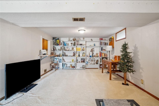 918 29th St NW, Cedar Rapids, IA 52405 - sitting room with light colored carpet and a textured ceiling
