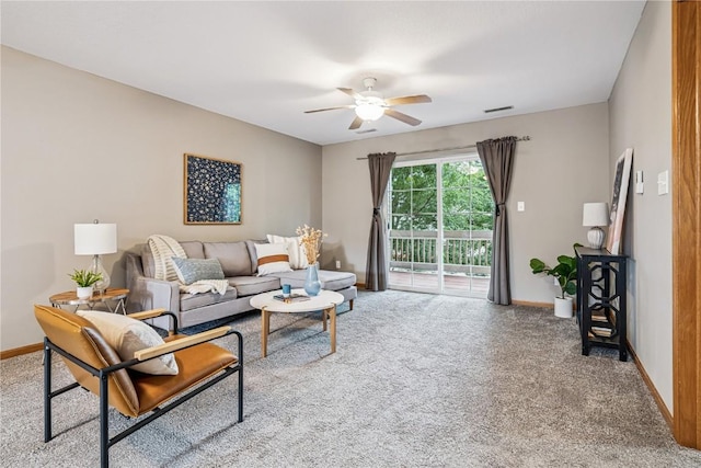 780 Magnolia Ln Unit 4, Marion, IA 52302 - living area featuring carpet flooring and a ceiling fan