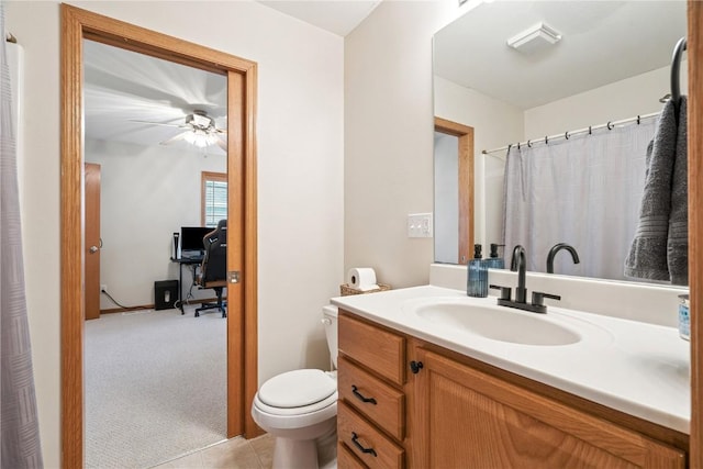 2176 49th St, Marion, IA 52302 - bathroom with vanity and a ceiling fan