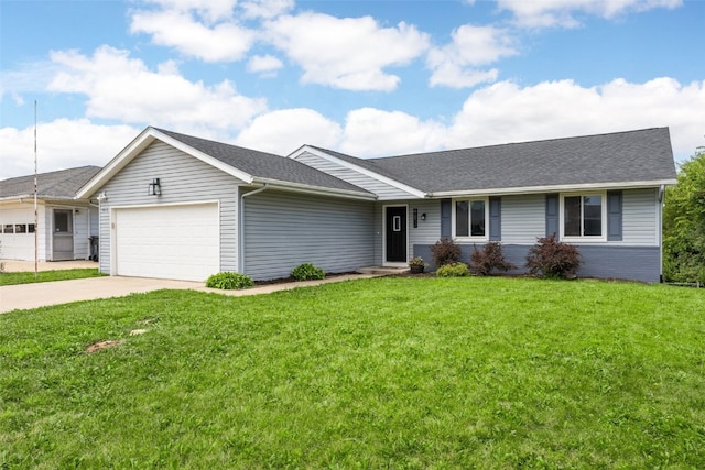 4812 Montclair Dr NW, Cedar Rapids, IA 52405 - single story home featuring a garage, driveway, a front lawn, and roof with shingles