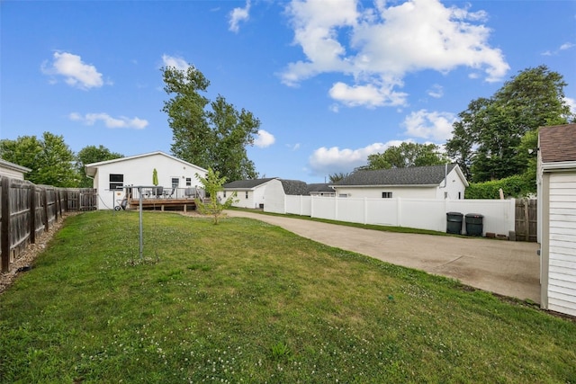 2816 Fruitland Blvd SW, Cedar Rapids, IA 52404 - fenced backyard with a deck