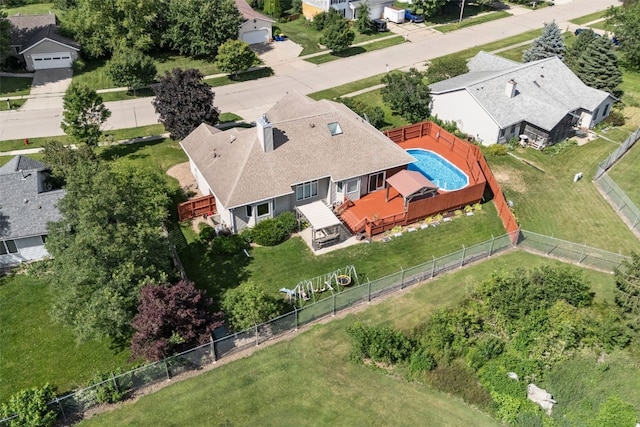 1125 Saint Andrews Dr, North Liberty, IA 52317 - aerial perspective of suburban area with a pool