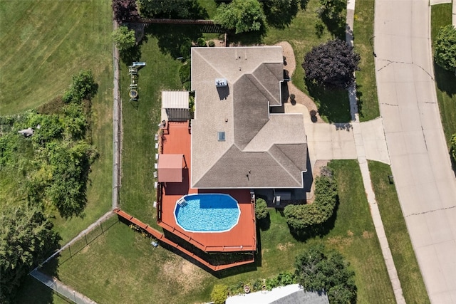 1125 Saint Andrews Dr, North Liberty, IA 52317 - bird's eye view of a pool area