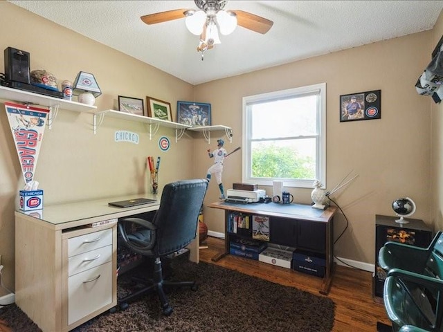 1175 F Ave, Marion, IA 52302 - office featuring wood finished floors and ceiling fan