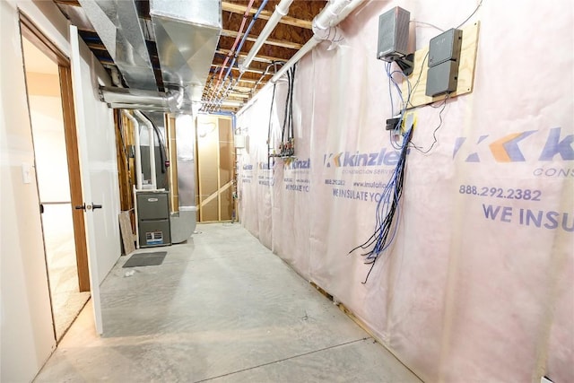 1600 Heartland St, Fairfax, IA 52228 - unfinished basement with heating unit