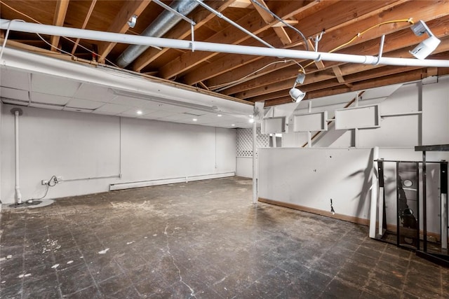 2469 1st St SW, Cedar Rapids, IA 52404 - unfinished below grade area with baseboard heating