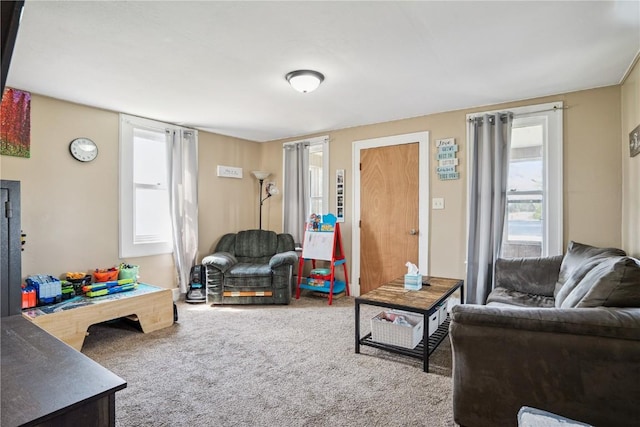 409 Railroad St, Fairfax, IA 52228 - living area featuring carpet