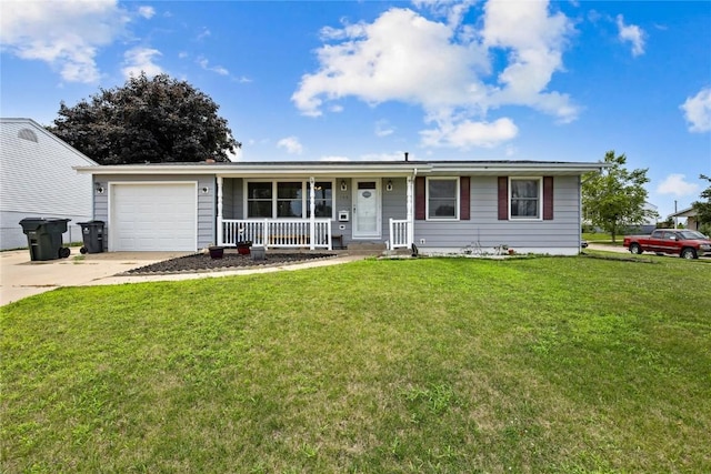 200 Drexel Dr SW, Cedar Rapids, IA 52404 - ranch-style home featuring a porch, driveway, a garage, and a front lawn