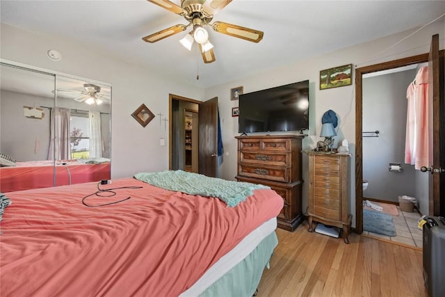 200 Drexel Dr SW, Cedar Rapids, IA 52404 - bedroom featuring light wood finished floors and ceiling fan