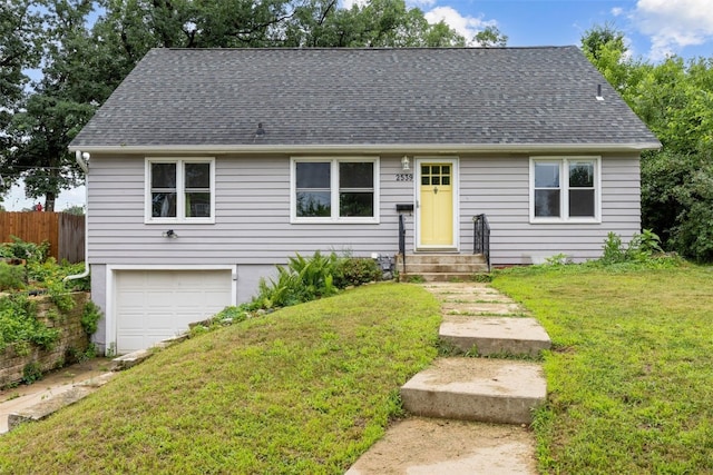 2539 Vernon Ct SE, Cedar Rapids, IA 52403 - view of front of house with a garage, roof with shingles, and entry steps