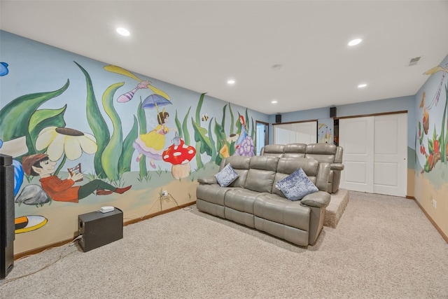 615 34th Ave, Marion, IA 52302 - cinema room featuring carpet flooring and recessed lighting