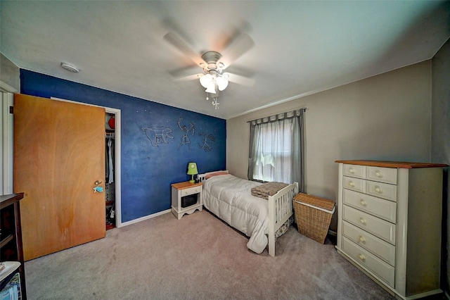 1175 28th St, Marion, IA 52302 - carpeted bedroom featuring ceiling fan and baseboards