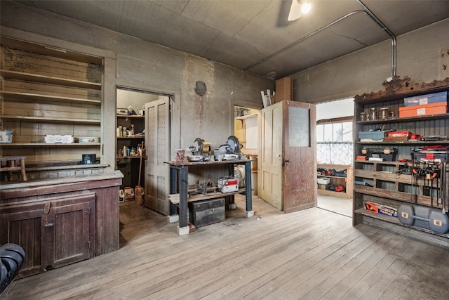 1860 E Ave NW, Cedar Rapids, IA 52405 - miscellaneous room with hardwood / wood-style floors