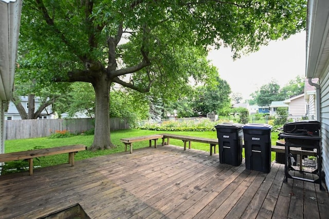 1135 Maplecrest Dr, Marion, IA 52302 - deck featuring a fenced backyard and area for grilling