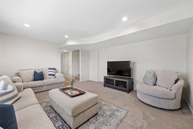 2455 Bridlewood Ct, Marion, IA 52302 - living room with light colored carpet and recessed lighting