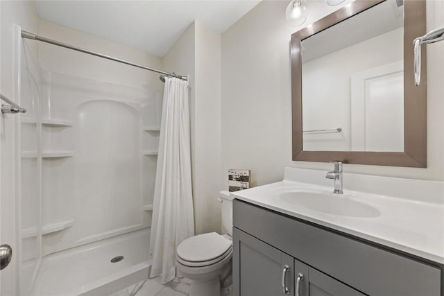 2455 Bridlewood Ct, Marion, IA 52302 - full bathroom with marble finish floors, vanity, and a shower with shower curtain