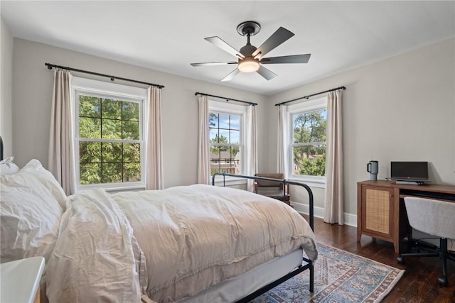 2021 Bever Ave SE, Cedar Rapids, IA 52403 - bedroom featuring wood finished floors and a ceiling fan
