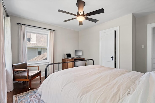2021 Bever Ave SE, Cedar Rapids, IA 52403 - bedroom with wood finished floors and ceiling fan