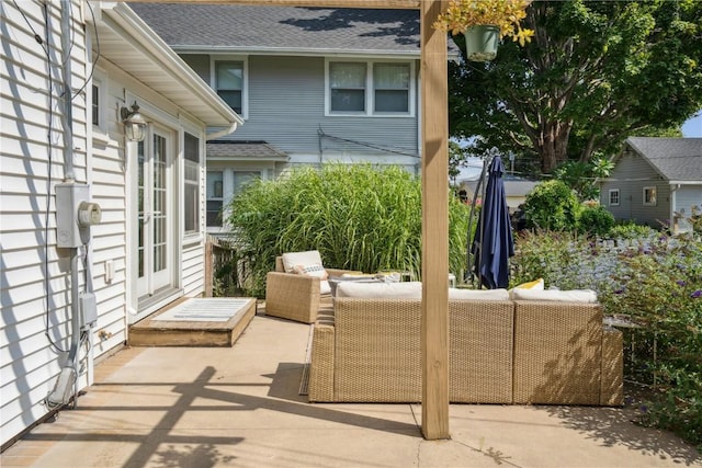 2021 Bever Ave SE, Cedar Rapids, IA 52403 - view of patio / terrace featuring an outdoor hangout area