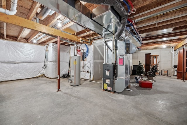 1458 Tower Ln NE Unit 12, Cedar Rapids, IA 52402 - unfinished basement featuring water heater and heating unit