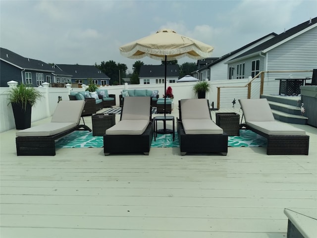 8903 Norway Dr NE, Cedar Rapids, IA 52402 - deck featuring outdoor lounge area