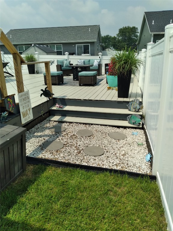 8903 Norway Dr NE, Cedar Rapids, IA 52402 - view of wooden deck