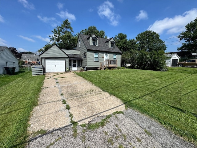 336 20th St NW, Cedar Rapids, IA 52405 - cape cod home with driveway, an attached garage, and a front lawn