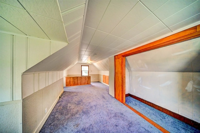 336 20th St NW, Cedar Rapids, IA 52405 - additional living space featuring carpet flooring and lofted ceiling