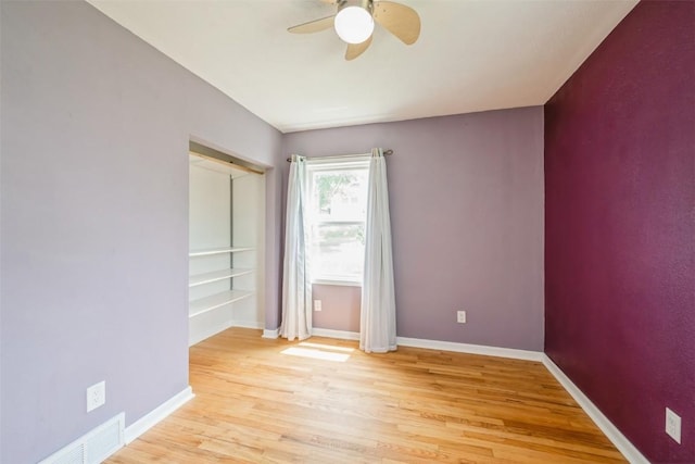 2000 Hamilton St SW, Cedar Rapids, IA 52404 - empty room featuring ceiling fan and light wood-type flooring