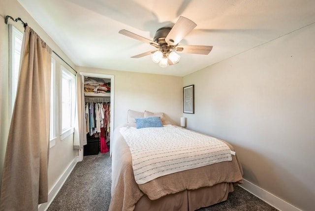 1935 1st Ave SW, Cedar Rapids, IA 52405 - bedroom with carpet floors, a closet, and ceiling fan